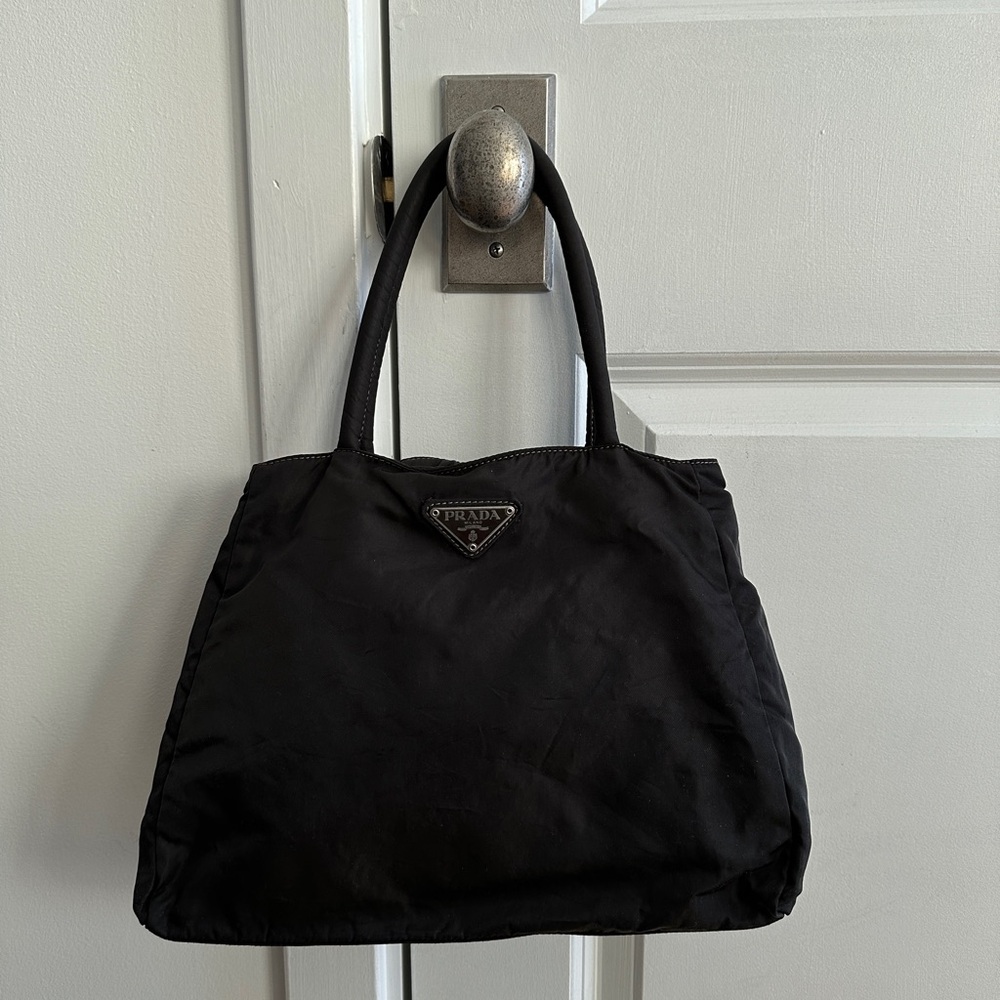Prada Black Nylon Tote Bag